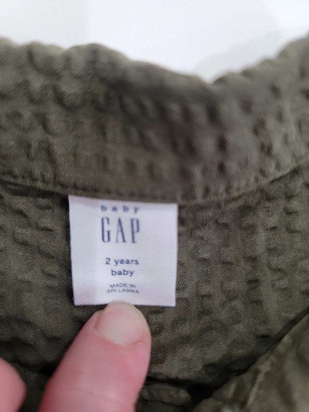 GAP Olive Green Short-Sleeve Button-Down Shirt & Shorts Set